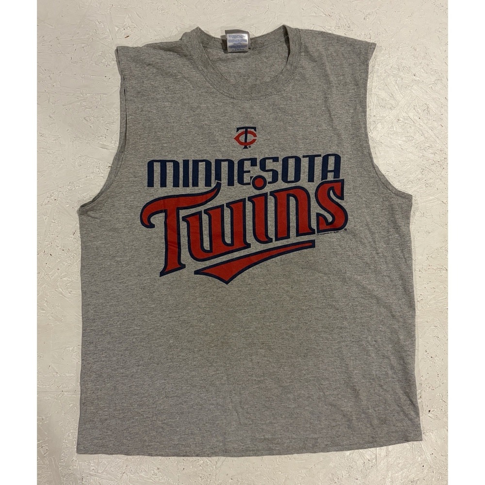 Vintage Minnesota Twins Sleeveless Shirt Tank Top Mens Large MLB Baseball